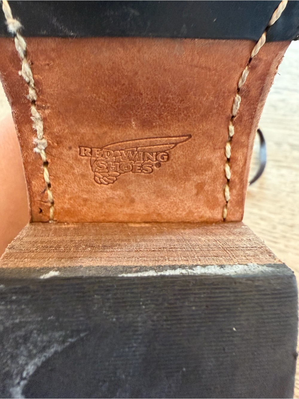 Red Wing Shoes Tan Leather Lace-Up Work Boots - Picture 8 of 9